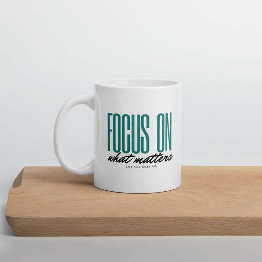 Focus on What Matters Mug